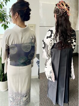 ヘアーリゾート ラ シック(hair resort La chiq)の写真/【成人式ご予約承り中】祭りの浴衣・振袖・訪問着はお任せ★経験豊富なスタッフが特別な日を華やかに！
