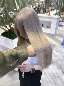 アース 甲府昭和店(EARTH) ホワイトブロンド_ハイトーン_ケアブリーチ_ホワイトカラー