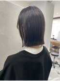 切りっぱなしBob×グレージュ