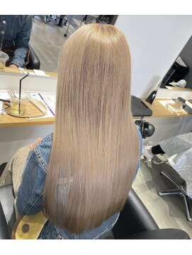 リノショアーズ 元町店(RINOSHORES) 透明感カラー★ダブルカラーブリーチミルクティーベージュ