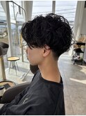 パーマ×マッシュ