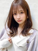 アフロート エル 大阪(AFLOAT L) 後れ毛が可愛い顔周りレイヤー/ナチュラルアッシュ/顔周り