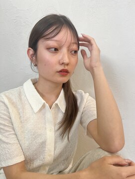 アスラン(ASLAN) 【aslan】ヘアアレンジ/顔周りカット/ミントベージュ