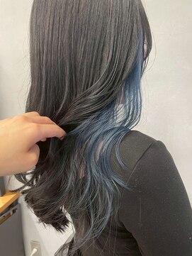 ミュラ(mulah) インナーカラーブルーシルバー×アッシュグレー＊透明感カラー