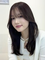 オニキス(ONYX)&nbsp;e42韓国ヘアーレイヤーカットブリーチなしラベンダーグレージュ