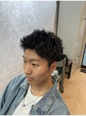 スペインカール/スパイキーショート/ブルーブラック