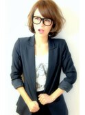 Rumor×大人かわいいグレージュ☆小顔・フリンジバング大人ボブ