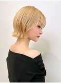 ハイトーンボブ タイトな外ハネショートボブ s1120
