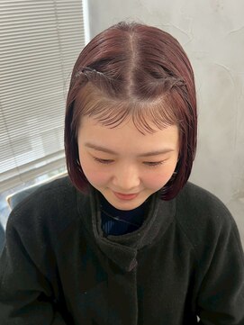 ワク(WAKU) ボブカット/ブラウンレッド