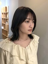 サンプラス(san+)&nbsp;【マユコ】イメチェンカットミディアムレイヤーカット地毛風暗髪