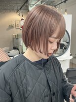 ヒビヲ 横浜西口店(HIBIO) 切りっぱなしボブタッセルボブダブルカラーブリーチカラー