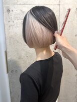 ラニヘアサロン(lani hair salon)&nbsp;インナーホワイト/ボブ/イヤリングカラー/ハイトーン/