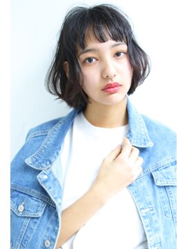 ラエティス(Laetus) 【Laetus】オン眉セミウェットボブxブルーグレージュカラー