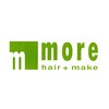 ヘアーメイク モア(hair + make more)のお店ロゴ