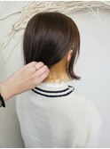 インナーカラー+切りっぱなし外ハネボブ☆