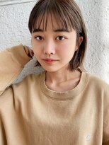 エムクランメイクス 原宿 表参道(m.clan MAKE'S)&nbsp;切りっぱなしボブ外ハネオフィスヘアブリーチなし透明感カラー