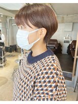 エンシー(ENCI)&nbsp;ショートヘア/ナチュラルマッシュショート/ピンクブラウン