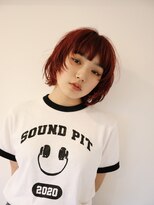 テトヘアー(teto hair)&nbsp;ウルフ　赤　カラー