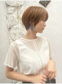 【山方　直也】ペールベージュ×マッシュショート×大人かわいい