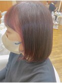 赤紫インナーカラー