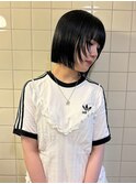 タッセルボブ/顔まわりレイヤー／ぱっつん前髪