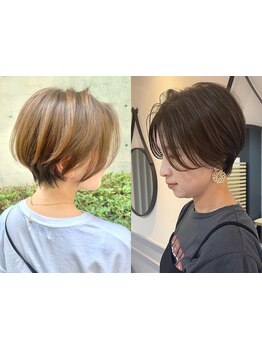 ショートカットに定評あり☆美しい横顔のフォルムはお顔の形に似合うようミリ単位で調整していく繊細技術♪