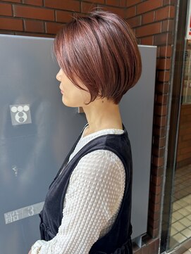 ゴーシェン 津田沼本店(Goshen) レッドカラー×ショートボブ