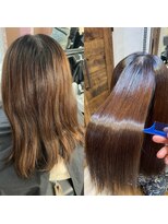 ロンドローズ 名古屋(Lond damaskRose)&nbsp;顔周り ダブルカラー 名駅 ブリーチ 髪質改善 ボブ 韓国　693