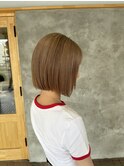 切りっぱなしボブ#透明感カラー/髪質改善
