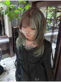 BROWN × MINT【セクションカラー】