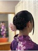 大分/府内町/浴衣着付/ヘアセット