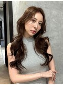 ブリーチなしモカブラウン/大人上品な韓国レイヤーカット