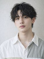 オグジュアリー 表参道(aux.)&nbsp;束感黒髪ナチュラル人気流行フェザーパーマ韓国風