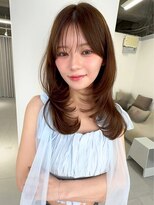 アンジェリカ 京都駅前店(ANGELICA JR)&nbsp;ANGELICA  顔まわりレイヤー ブラウンベージュ 髪質改善