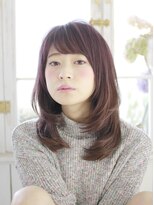 イコウヘアデザイン(icou hair design) ミディアムワンカールストレート☆色っぽ　ふんわりミディ