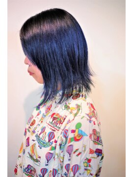 ゴエン ヘアーデザイン(goen hair design) ダブルカラー　ブルー