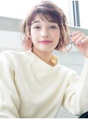 【ACA】無造作クセ毛風フリンジバング☆アンニュイカールボブ