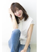 ヌーン ヘアメイク プラス ハッピータイムズ(NOON hair make+happy times)&nbsp;耳かけ☆透明感イルミナアッシュベージュ 中野ヌーンstyle06