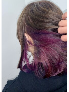 カリーナコークス 原宿 渋谷(Carina COKETH) インナーカラー/パープル/ダブルカラー/ケアブリーチ/オージュア