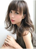 美髪ワンカールサイドバングシースルー前髪シースルーバング