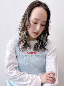 アイティー バイ アルバム 中野店(IT by ALBUM) ラフウェーブ_くびれヘアビタミンカラーメルティカラー_28642