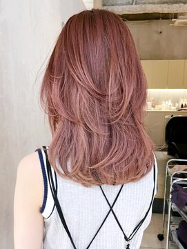 アイティーバイアルバム 藤沢店(IT by ALBUM) ハイレイヤーシャーベットピンク_チェリーブラウン_ba404791