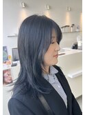レイヤーカット/ブルーブラック
