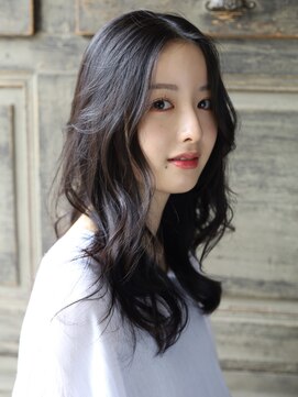 グラス(grass) 黒髪　くびれ　ロング　レイヤー　ウェーブ