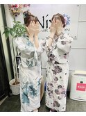 花火大会ヘアセット&浴衣着付け