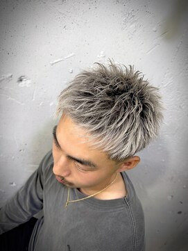 メンズ ラピス(Men's Lapis) サークルショート　短髪　メンズショート　シルバーカラー
