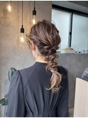 あみ下ろしヘアスタイル