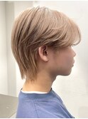 オリーブグレージュメンズアッシュグレージュカラーシルバーヘア