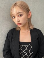 【PARK】切りっぱなしボブ×ハイトーンベージュ
