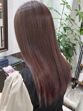 ベルヘアーデザイン 堺東(Belle hair Design) インナーカラーイルミナカラーオリーブグレージュ韓国風堺東